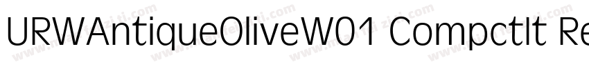 URWAntiqueOliveW01 CompctIt Regular字体转换